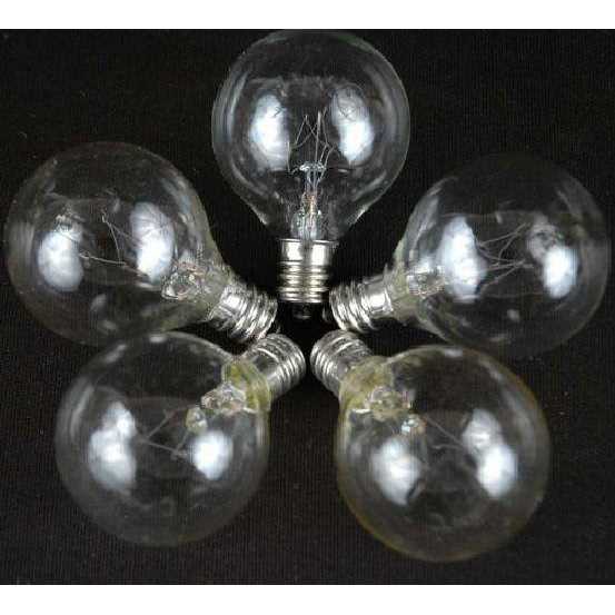 Novelty Lights Inc G40 Globe Light Bulbs Clear 5 Watt Candelabra Base G40-E12-5W-CL - Image 5