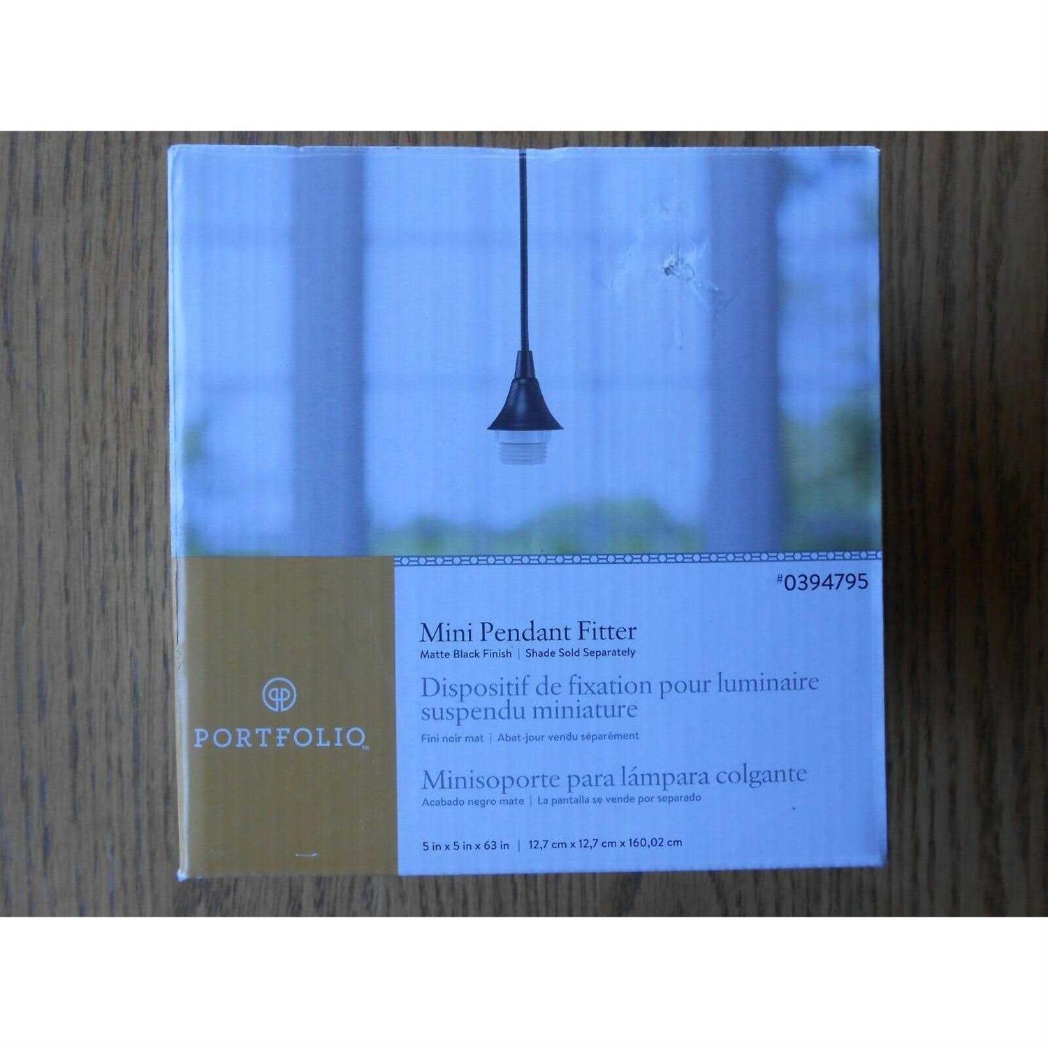 Portfolio Matte Black Transitional Teardrop Mini Pendant Light CPM-1MBK - Image 2