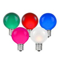 Novelty Lights 25 Pack G50 Outdoor Patio Globe Replacement Bulbs