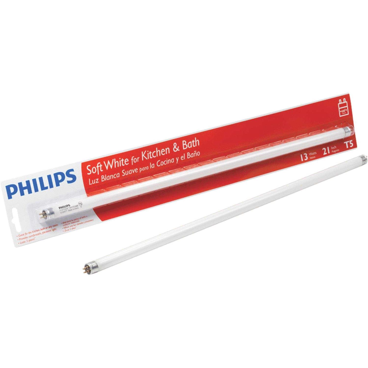 Philips 13W 21 in. Bright White T5 Miniature Bi-Pin Fluorescent Tube Light Bulb - Image 2