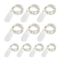 10 Pack Fairy Lights Battery Operated 6.6ft 20 Led Mini String Lights Silver Wire Starry Lights for DIY Wedding Party Festival Halloween Christmas