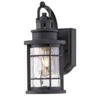 Allen + Roth 12.6-in H Black Medium Base Outdoor Wall Light