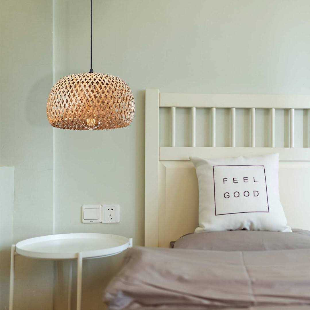 Pendant Light With Rattan Bamboo Shade Bay Isle Home - Image 4