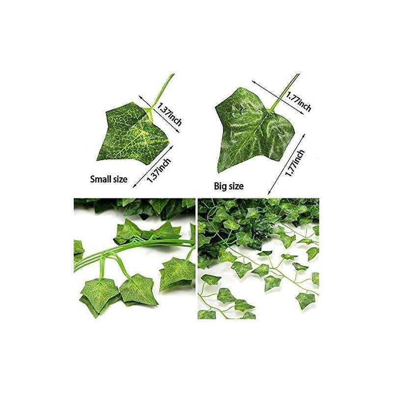 12 Pack Fake Vines For Room Decor With 100 Led String Light Artificial Ivy Garland Hanging Plants Faux Greenery Leaves Bedroom Aesthetic Decor - Image 3