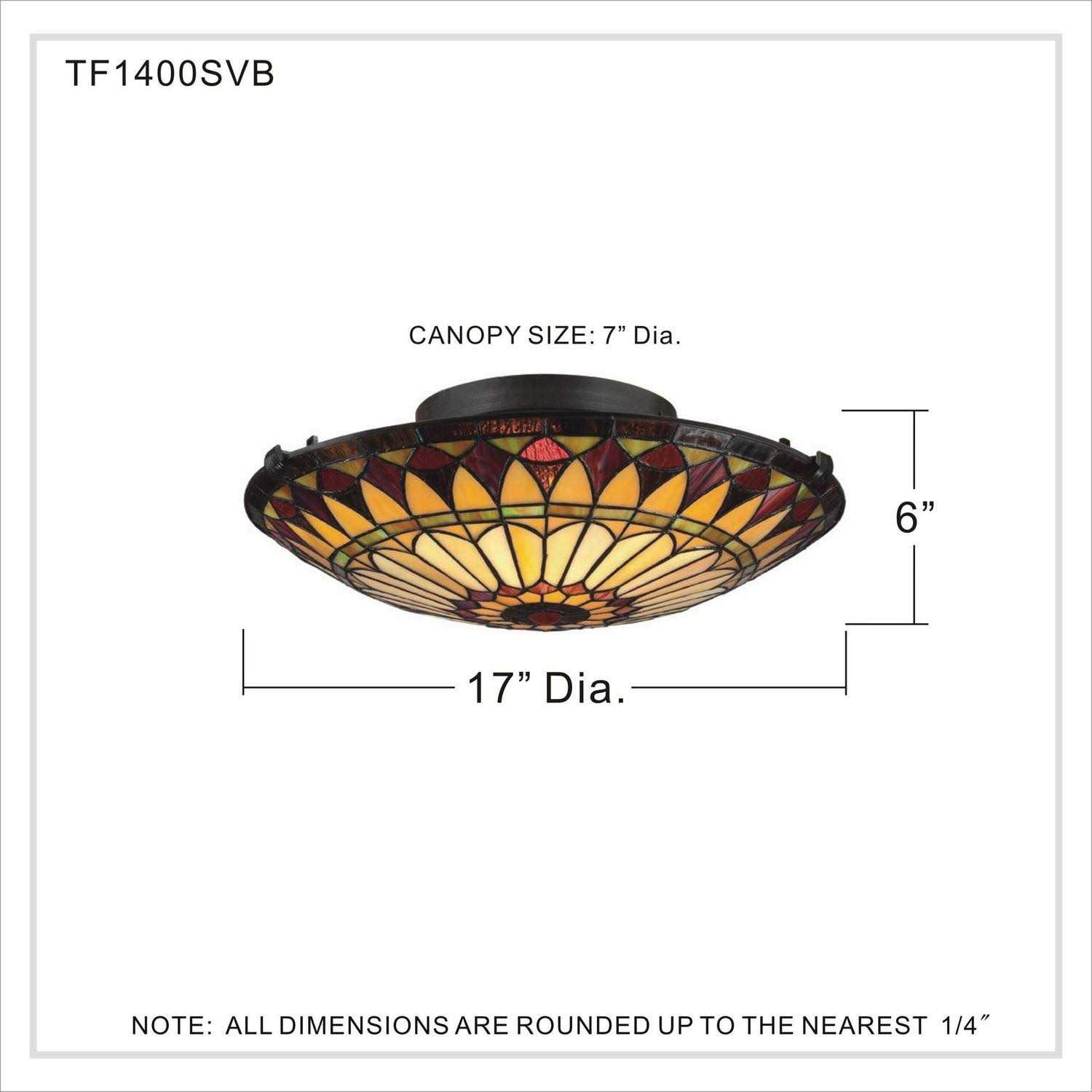 Quoizel TF1400SVB West End Flush Mount Light - Image 5