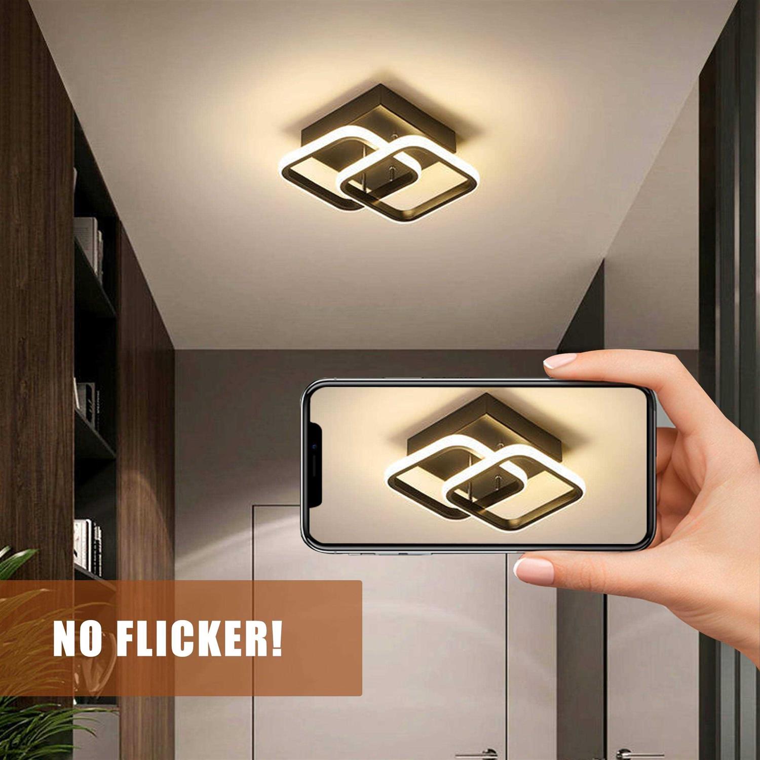 ADISUN Motion Sensor LED Ceiling Light 22W Black Mount Motion Activated Light Fixture Ceiling lamp for Closet Laundry Bathroom Hallway Stair Porch - Image 2