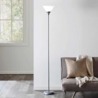 allen + roth Stanton 71 Grey Torchiere Floor Lamp