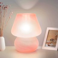 ONEWISH Mushroom Lamp Table Lamp for Bedroom Nightstand