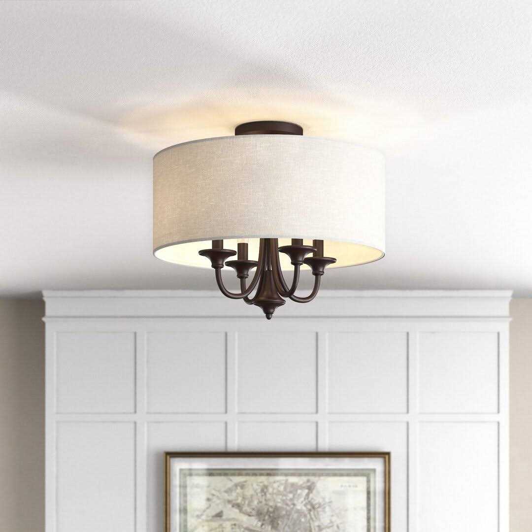 Alcott Hill® Somerville 4-Light Semi Flush Mount Fixture Finish