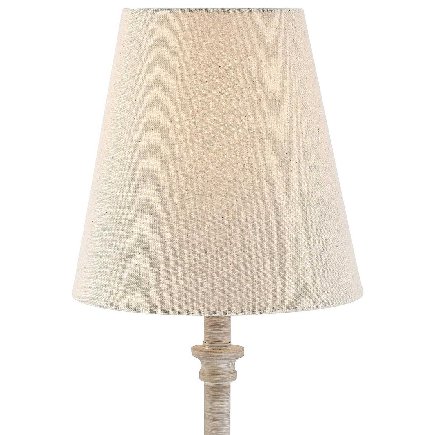Regency Hill Loreno Traditional Buffet Table Lamps 24 High Set of 2 Whitewashed Oatmeal Linen Drum Shade for Bedroom Living Nightstand Family Room - Image 2
