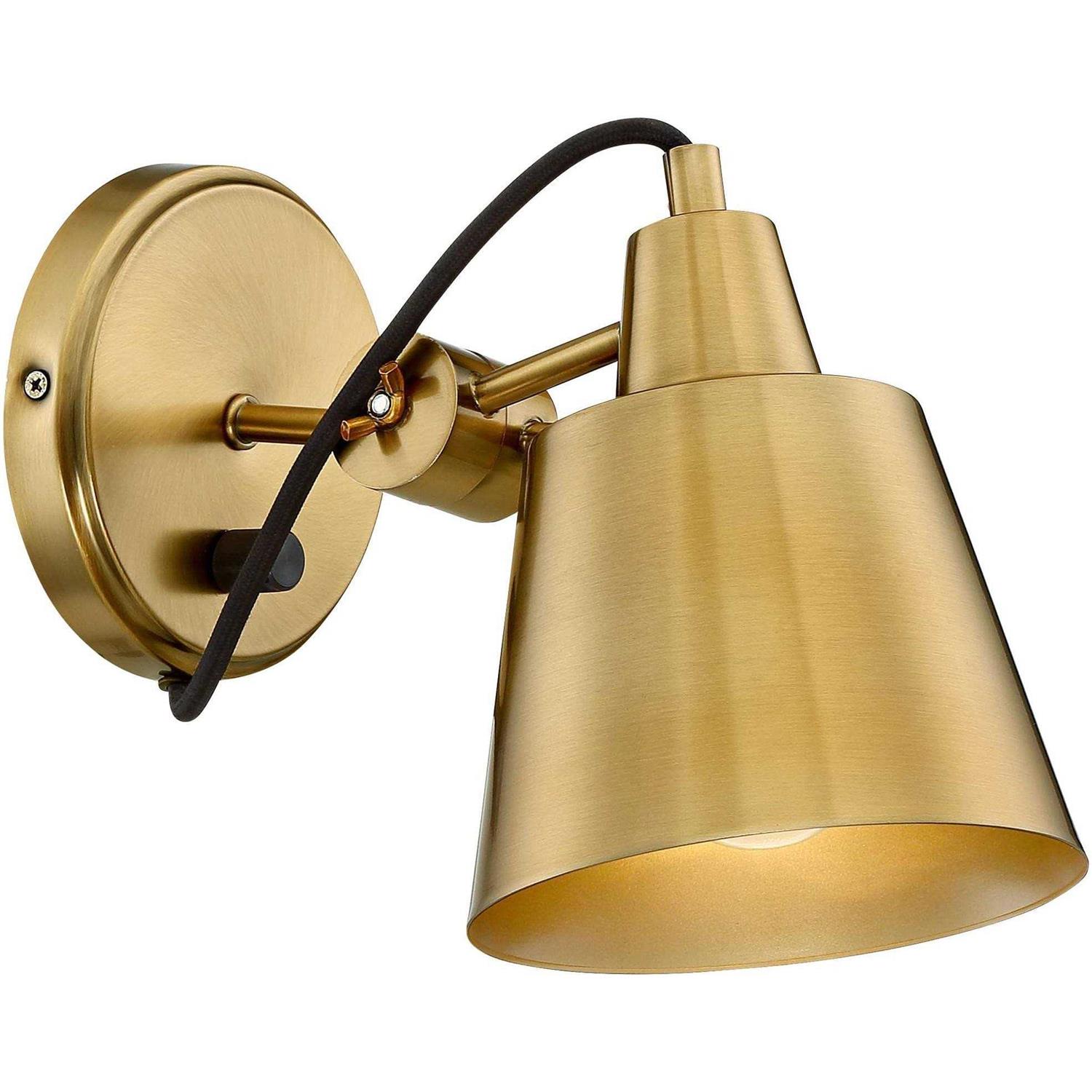 Possini Euro Design Capetown Modern Wall Light Sconce Warm Brass Hardwire 5 3/4 inch Fixture Up Down Swivel for Bedroom Reading Living Room Hallway - Image 3