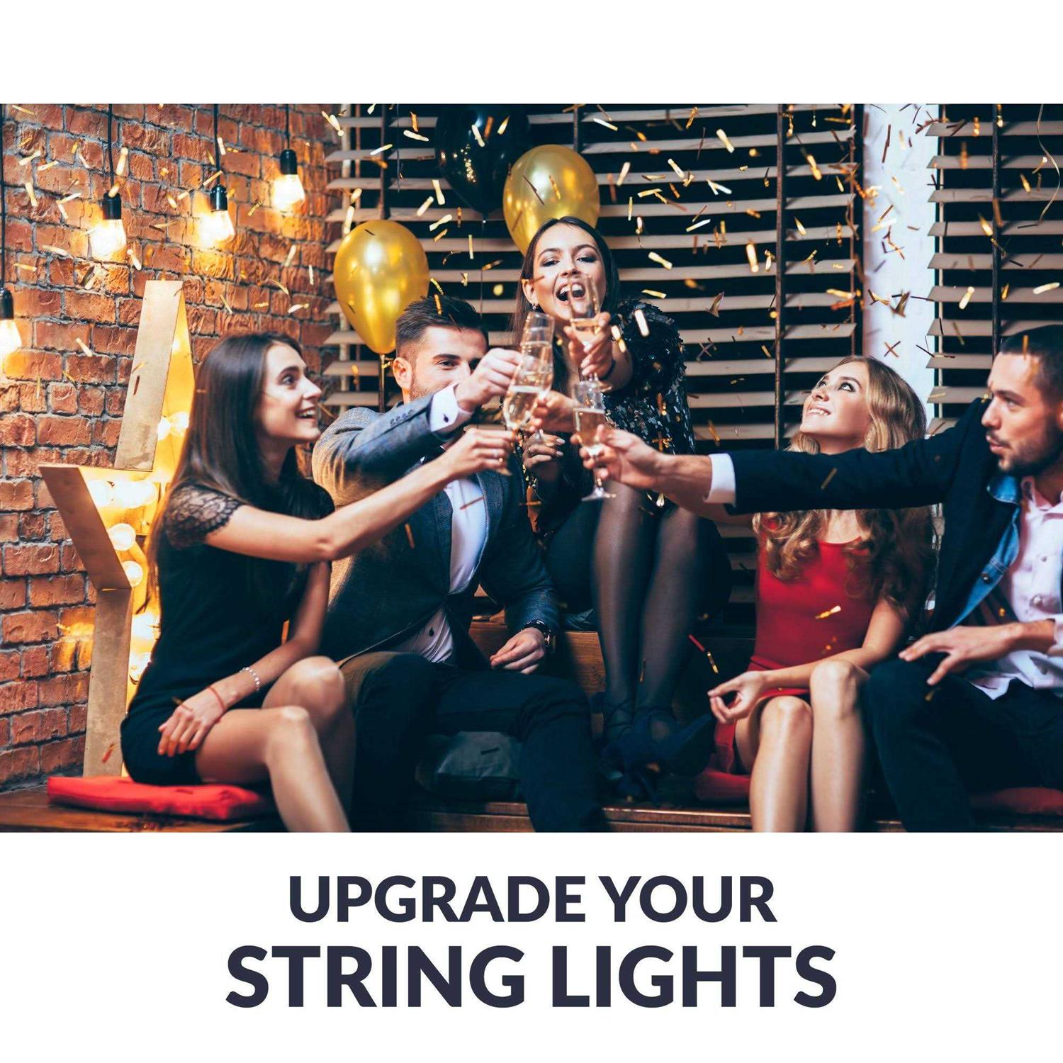 Newhouse Lighting S14INC18 Outdoor Weatherproof S14 Replacement String Light Bulbs - Image 2