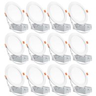 12 Pack recessed lighting 6 inch,led ceiling lights 6 inch with Junction Box
