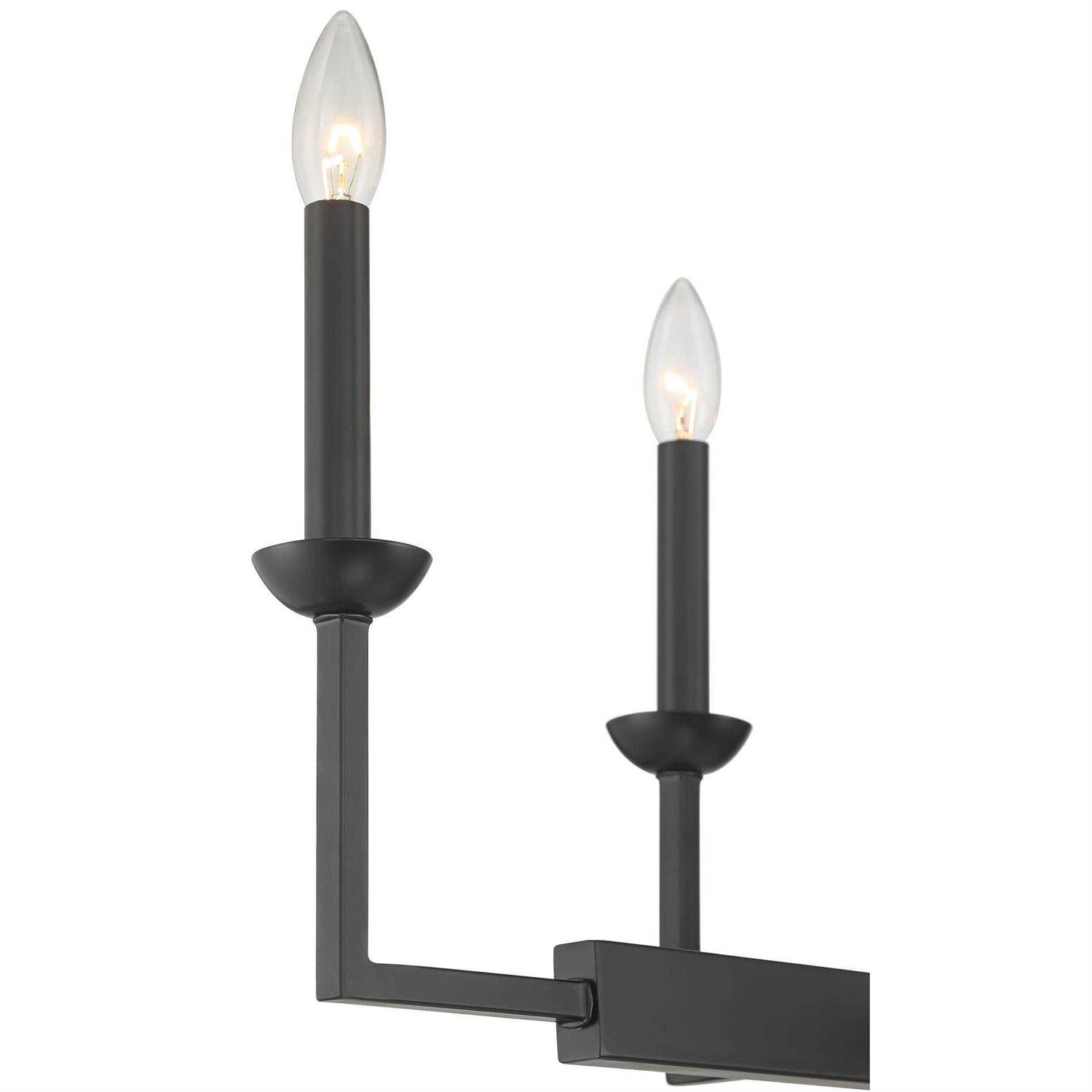 Possini Euro Design Kime Warm Gold Linear Pendant Chandelier Lighting 50 Wide Modern Trestle Frame 8-Light Fixture for Kitchen Island Dining Room - Image 4