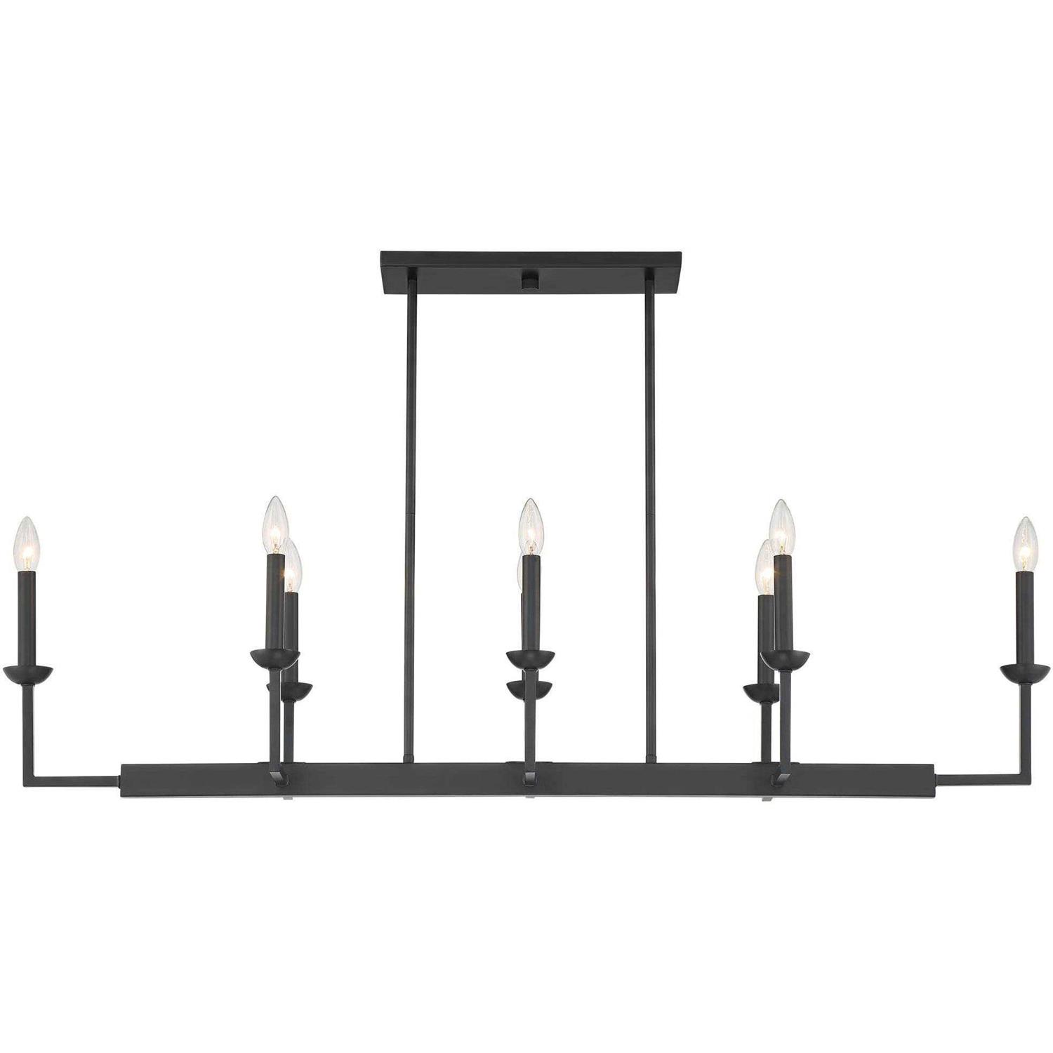 Possini Euro Design Kime Warm Gold Linear Pendant Chandelier Lighting 50 Wide Modern Trestle Frame 8-Light Fixture for Kitchen Island Dining Room - Image 5