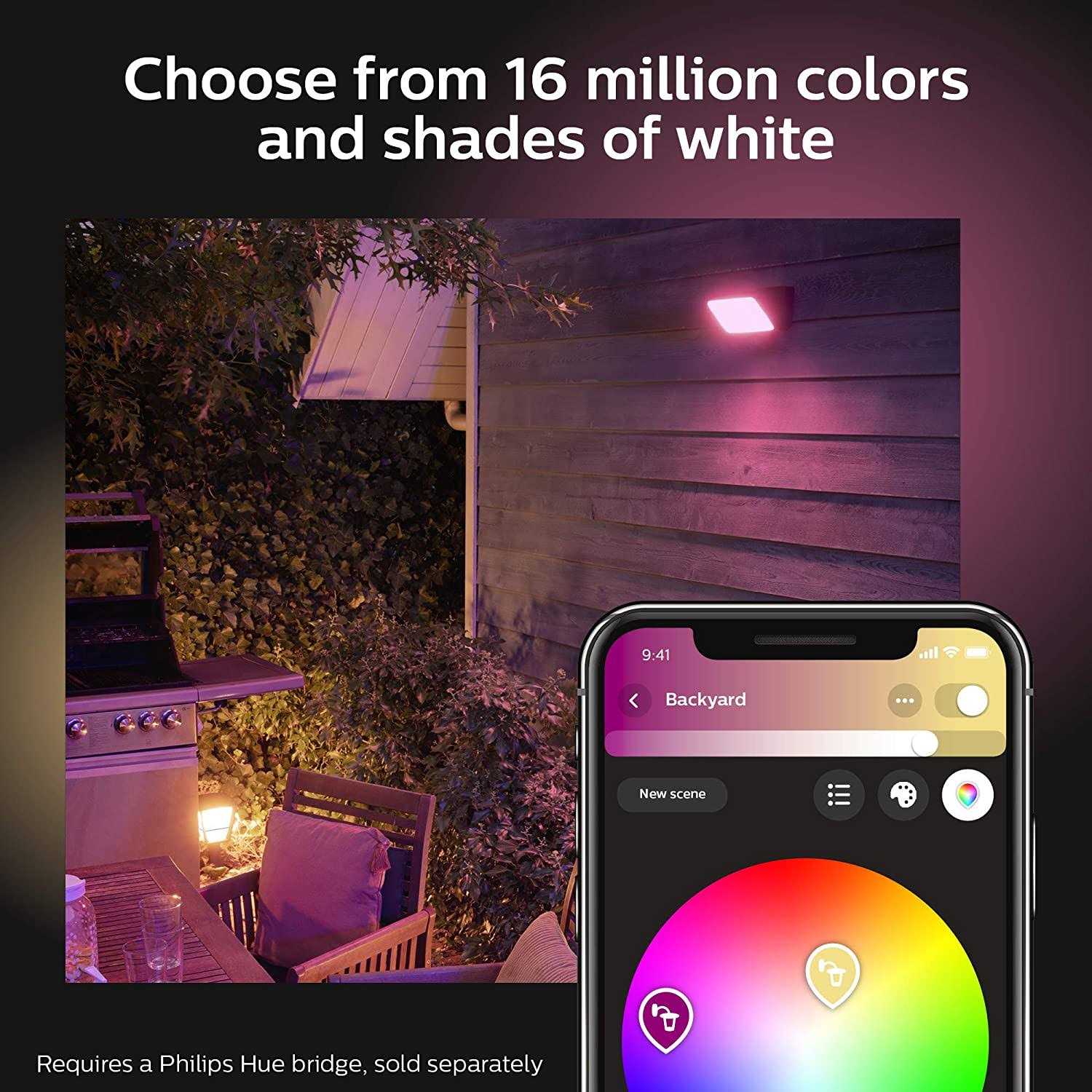 Philips Hue Outdoor White and Color Ambiance Discover Floodlight - Image 2