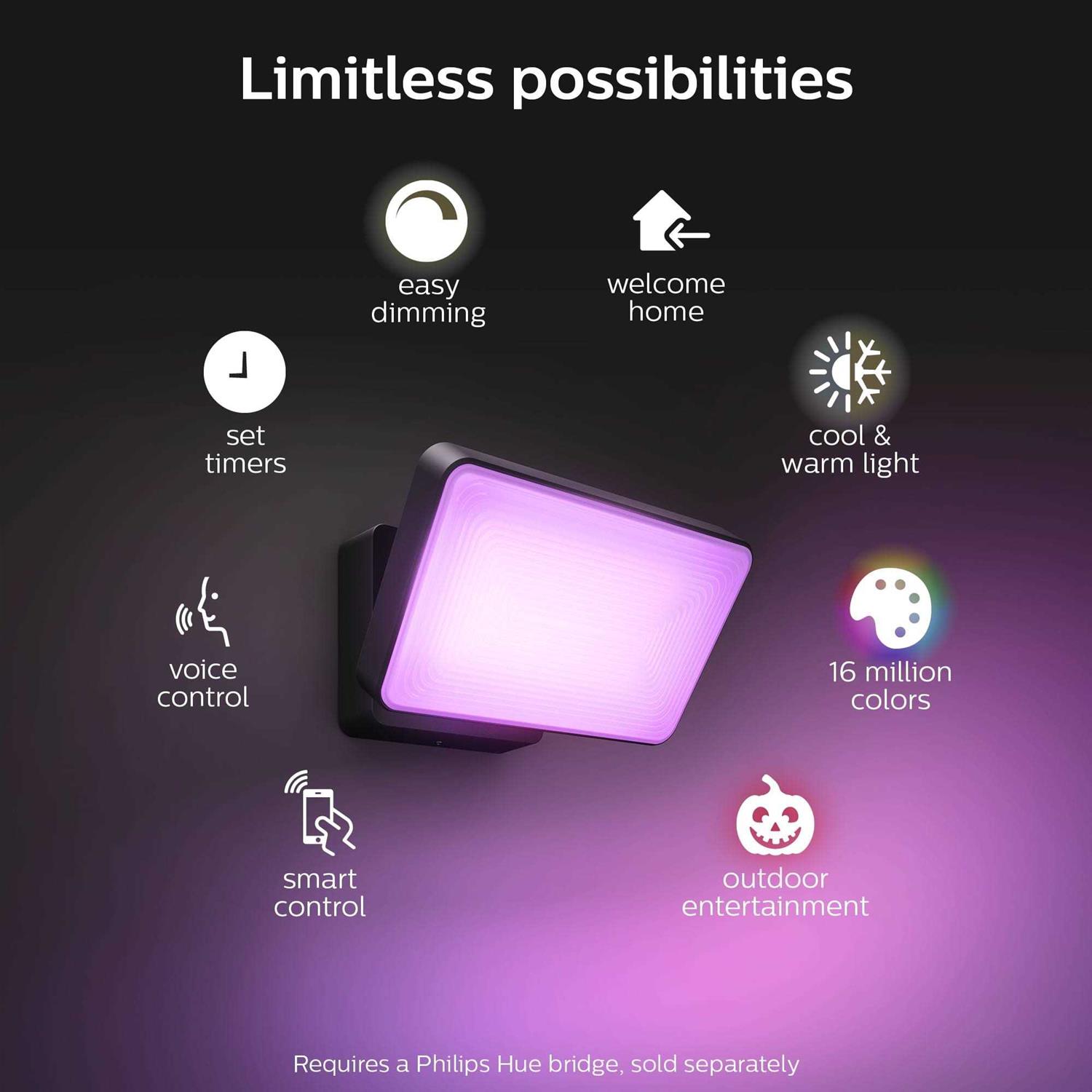 Philips Hue Outdoor White and Color Ambiance Discover Floodlight - Image 4