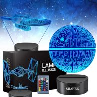 3D Star Wars lamp -3 Patterns Night Light with Timing Remote Control and 16 Color Changing Decor lamp, Star Wars Toys Birthday and Christmas Gifts