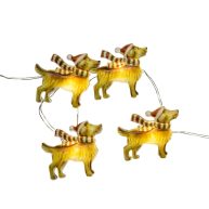 18ct. Warm White Dog LED Crafting Lights with Silver Wire by Ashland