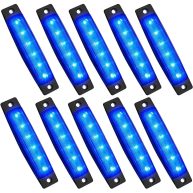 Pseqt 10 Pcs Led Rock Strip Lights Car Underglow Wheel Fender Well Lighting Kits Waterproof for Golf Cart Wrangler Offroad Truck RV UTV ATV
