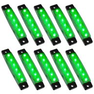 Pseqt 10 Pcs Led Rock Strip Lights Car Underglow Wheel Fender Well Lighting Kits Waterproof for Golf Cart Wrangler Offroad Truck RV UTV ATV