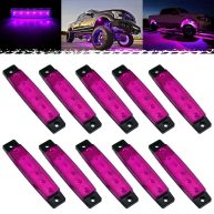 Pseqt 10 Pcs Led Rock Strip Lights Car Underglow Wheel Fender Well Lighting Kits Waterproof for Golf Cart Wrangler Offroad Truck RV UTV ATV