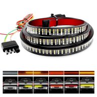 Nilight Tr-04 Truck Tailgate Bar 60 Triple Row 504 LED Strip with Red Brake White Reverse Sequential Amber Turning Signals Strobe Lights,2 Years