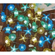 Ocean Themed String Lights Marine Life Night Lights Beach Décor Sea Turtle Seahorse