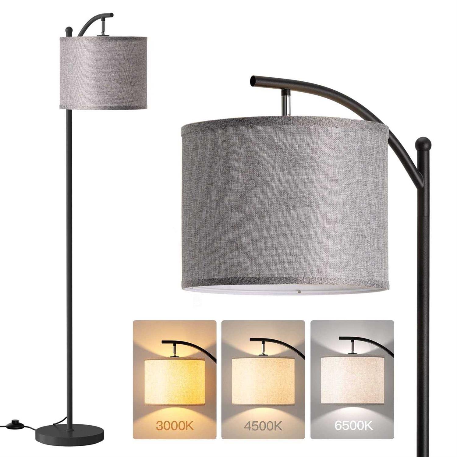 addlon Floor Lamp for Living Room with 3 Color Temperatures Standing Lamp with Linen lampshade for Bedroom