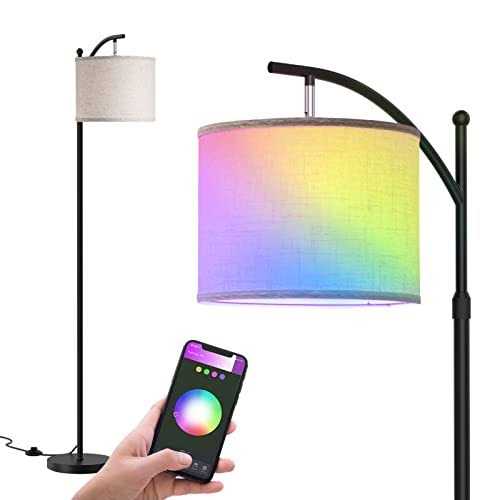 addlon Floor Lamp for Living Room with 3 Color Temperatures Standing Lamp with Linen lampshade for Bedroom - Image 5