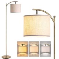 addlon Floor Lamp for Living Room with 3 Color Temperatures Standing Lamp with Linen lampshade for Bedroom