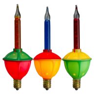 Northlight Pack of 3 Multi-Color C7 Retro Bubble Light Replacement Christmas Bulbs
