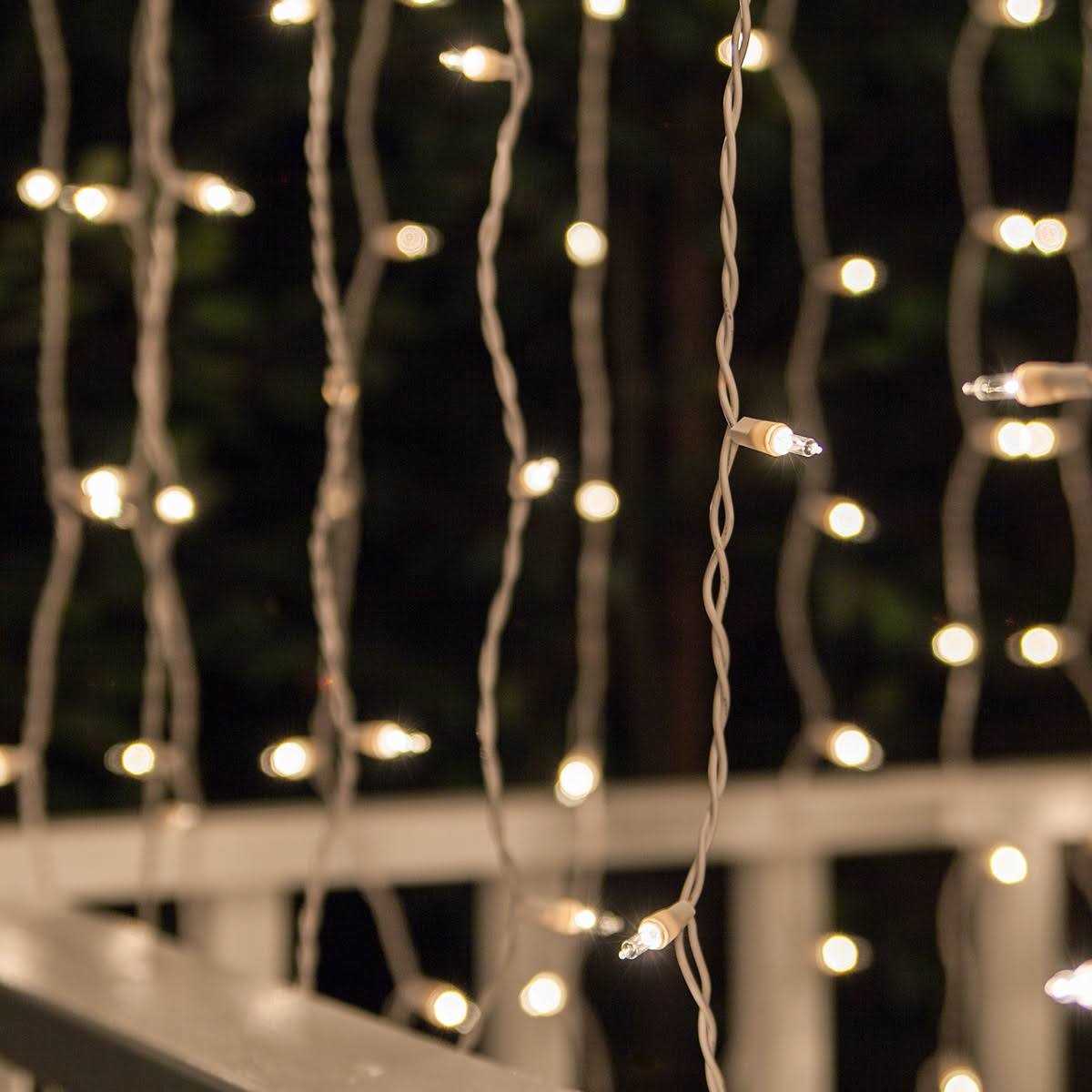 150 Clear Incandescent Curtain Lights 5.5′ String Lights Curtain for Bedroom - Image 2