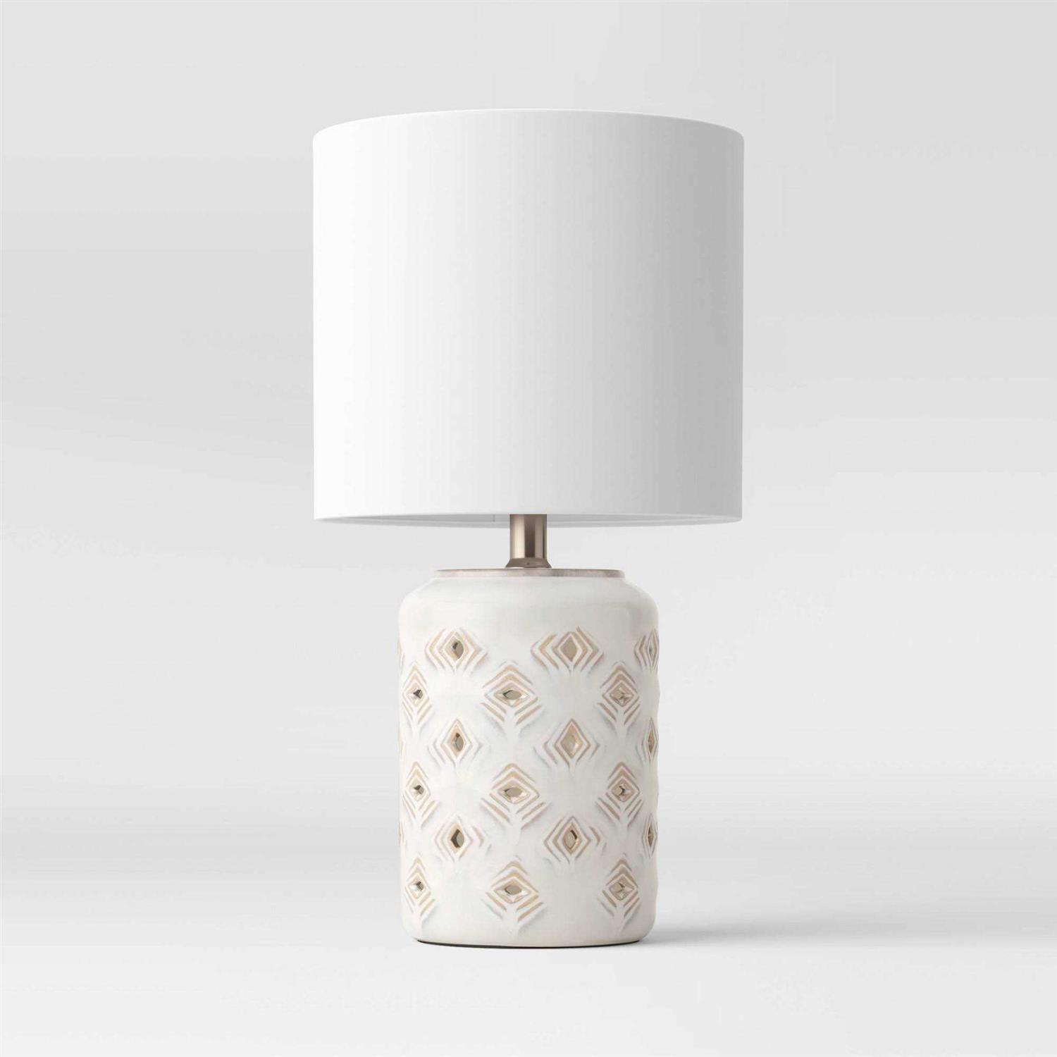 Opalhouse Diamond Cutout Table Lamp with Lit Base