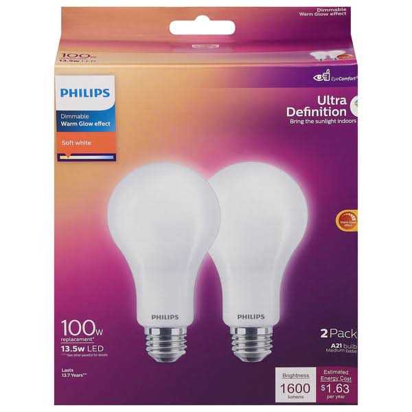 Philips Ultra Definition LED A21 Light Bulb