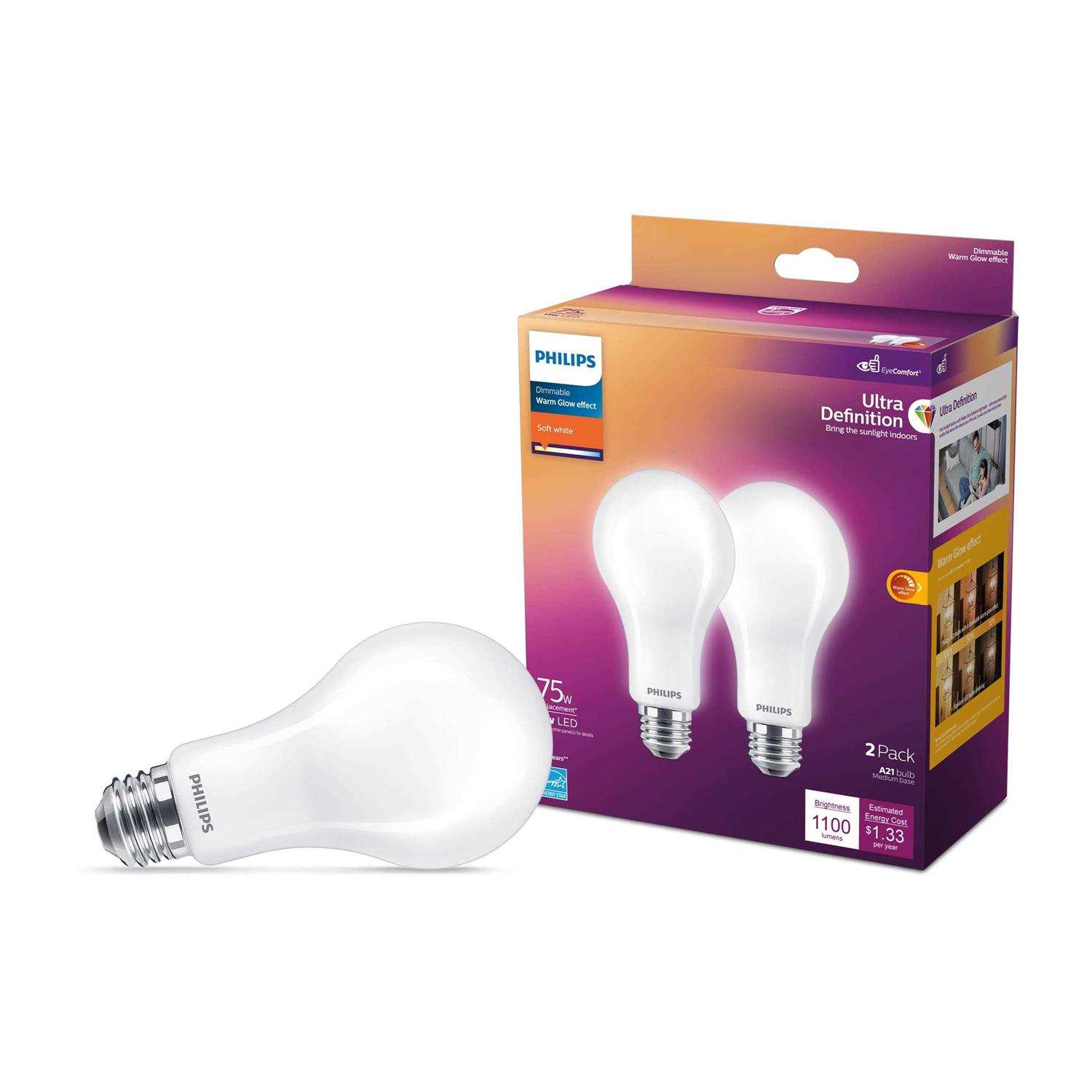 Philips Ultra Definition LED A21 Light Bulb - Image 5