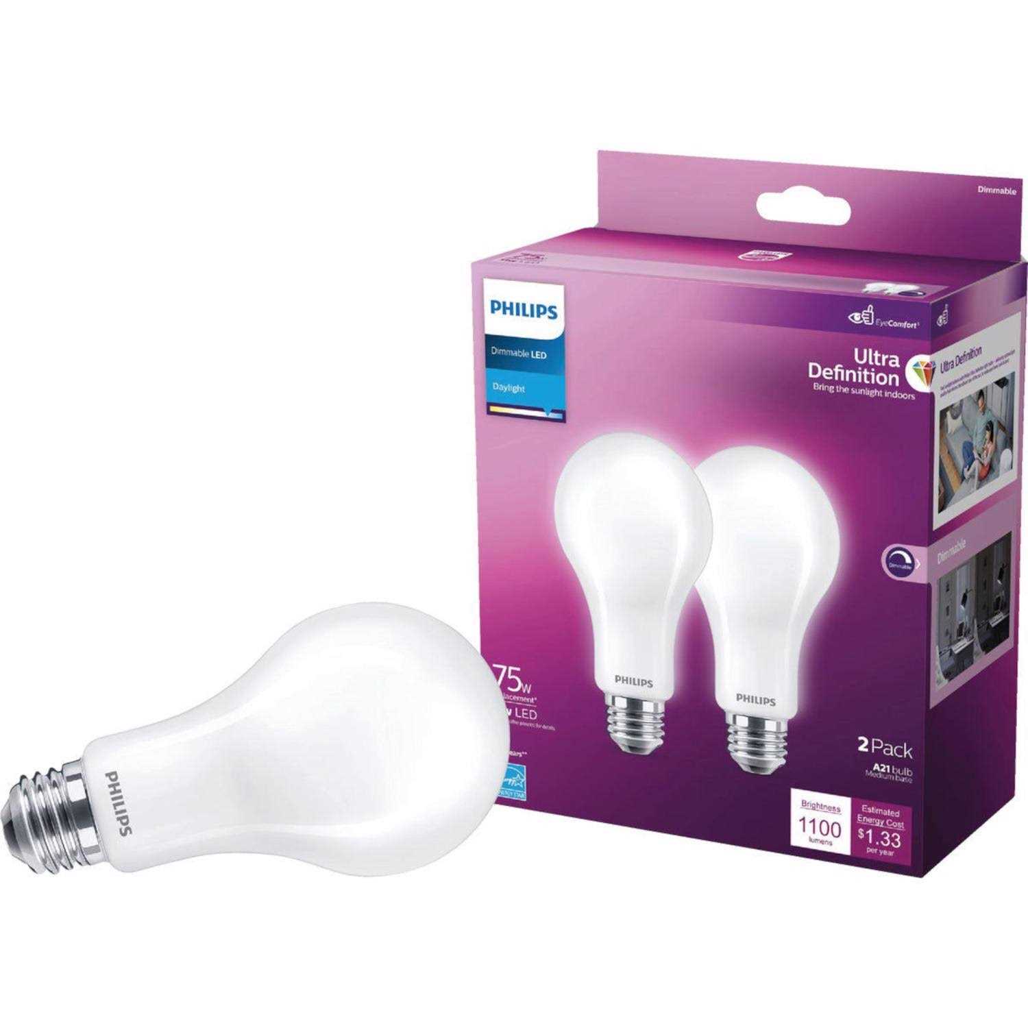 Philips Ultra Definition LED A21 Light Bulb