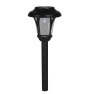 Northlight 12 Black Lantern Solar Light with White LED Light and Lawn Stake