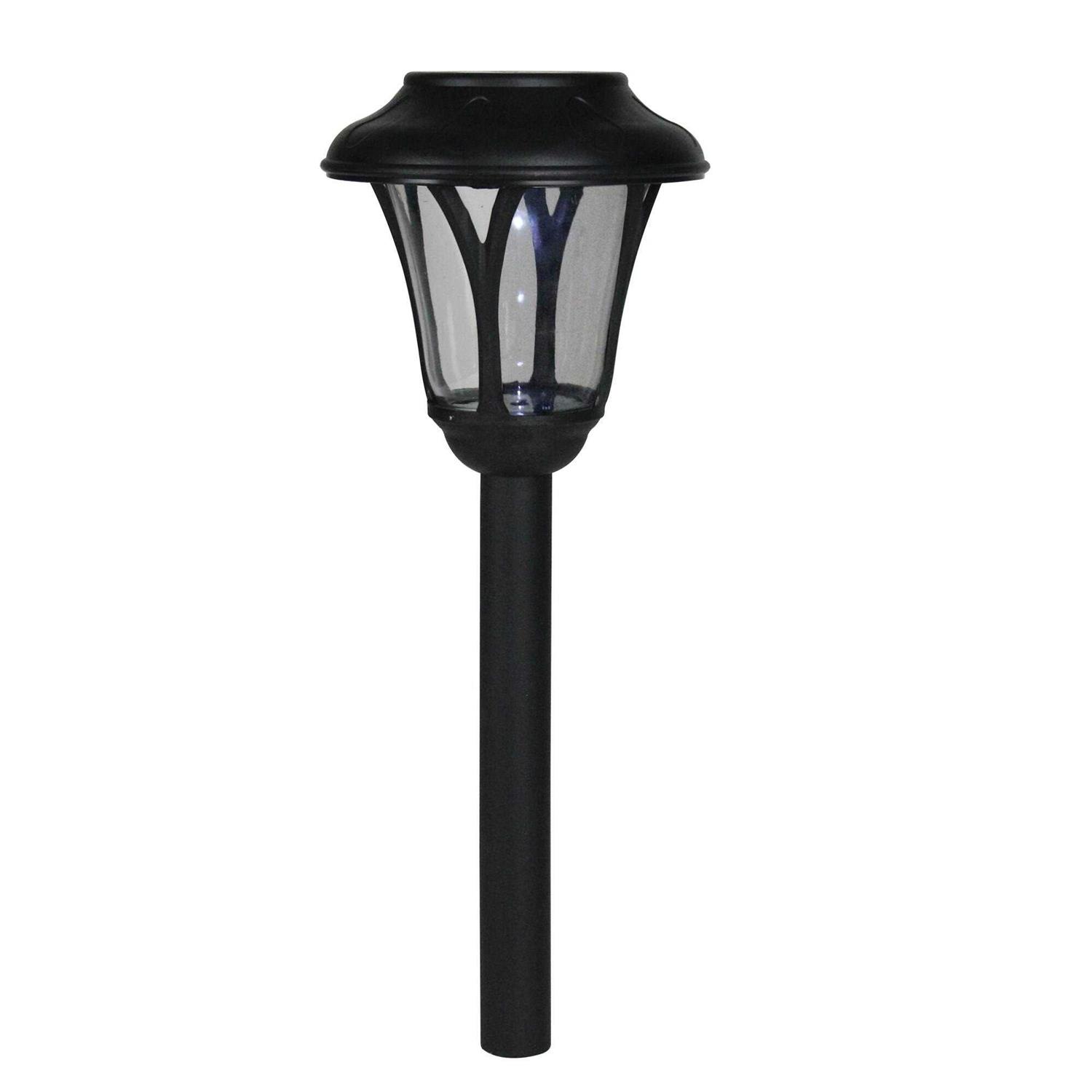 Northlight 12 Black Lantern Solar Light with White LED Light and Lawn Stake - Image 5