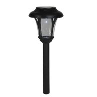 Northlight 12 Black Lantern Solar Light with White LED Light and Lawn Stake