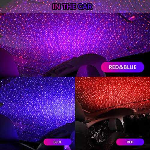 Aevdor USB Star Night Light 3 Colors-7 Lighting Modes Car Roof Star Lights - Image 2