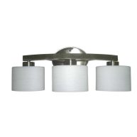 Allen + Roth 3-Light Merington Brushed Nickel Transitional Vanity Light Bar VBS271-3BNK