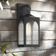 Possini Euro Design Tyne Modern Outdoor Wall Light Fixture Bronze 1/2 Seedy Glass for Post Exterior Barn Deck House