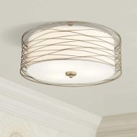 Possini Euro Design Rivulet Modern Close To Ceiling Light Flush Mount Fixture 18 Wide Antique