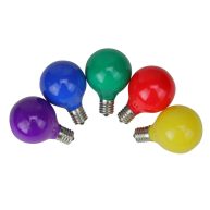 Northlight Pack of 4 Transparent Multi-Color G50 Globe Christmas Replacement Bulbs