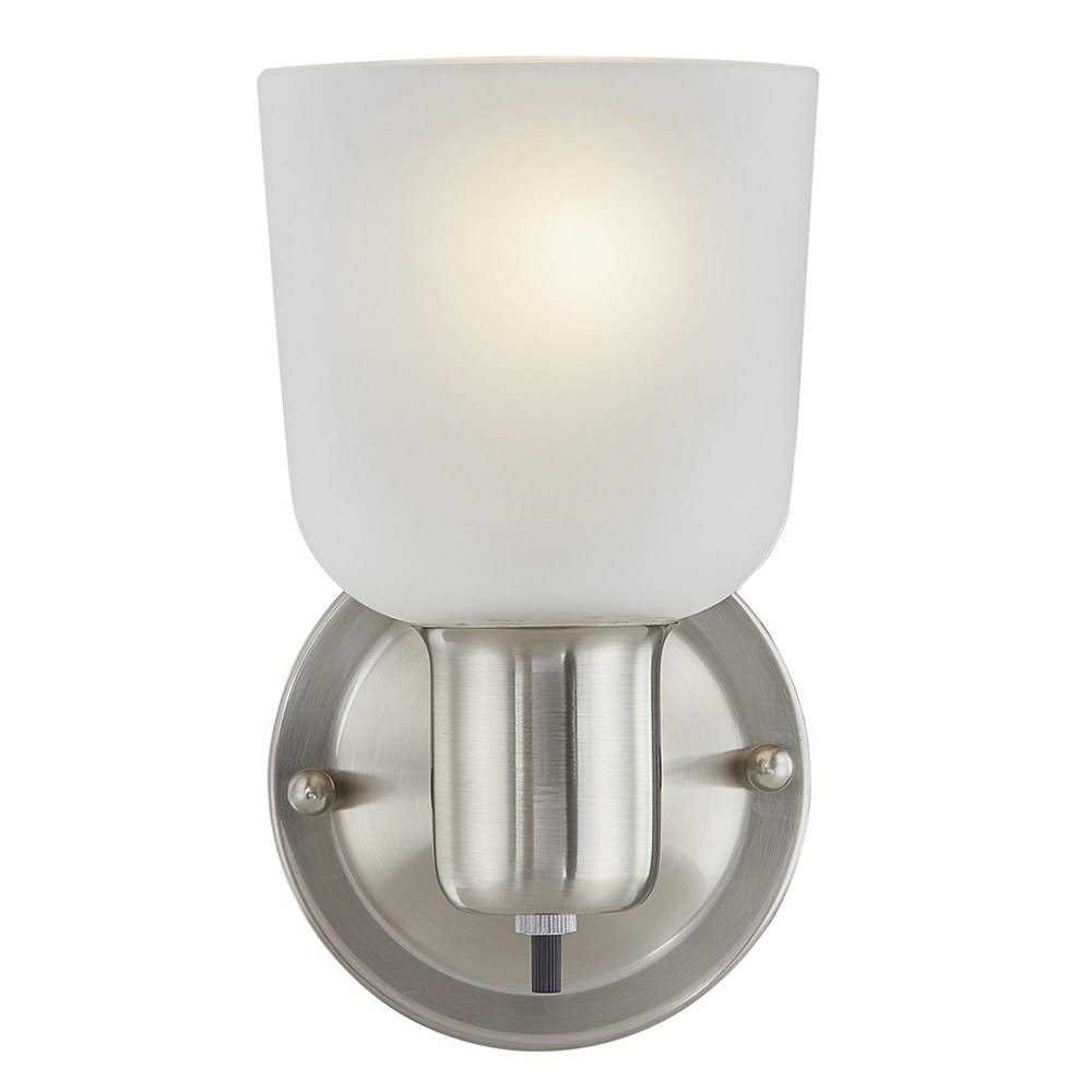 Portfolio 4.52-in W 1-Light Brushed Nickel Wall Sconce FB18-070C
