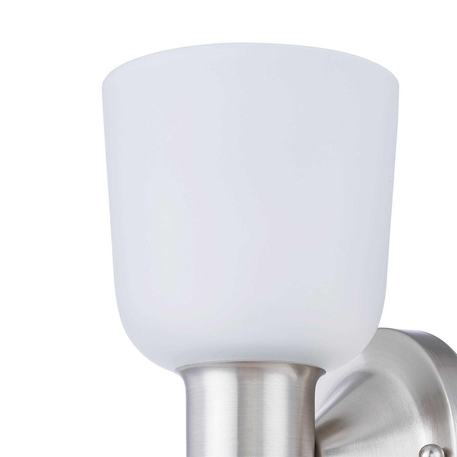 Portfolio 4.52-in W 1-Light Brushed Nickel Wall Sconce FB18-070C - Image 3