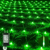 oopswow 9.8ft x 6.6ft 192 LED Christmas Net Lights,8 Modes 30V Low Voltage Mesh Fairy String Lights for Christmas Trees