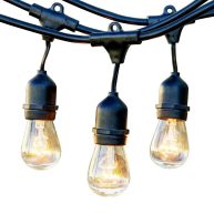 Newhouse Lighting Outdoor String Lights with Hanging Sockets Weatherproof