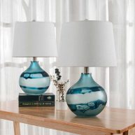 Akash 22 Table Lamp Set Rosecliff Heights Base